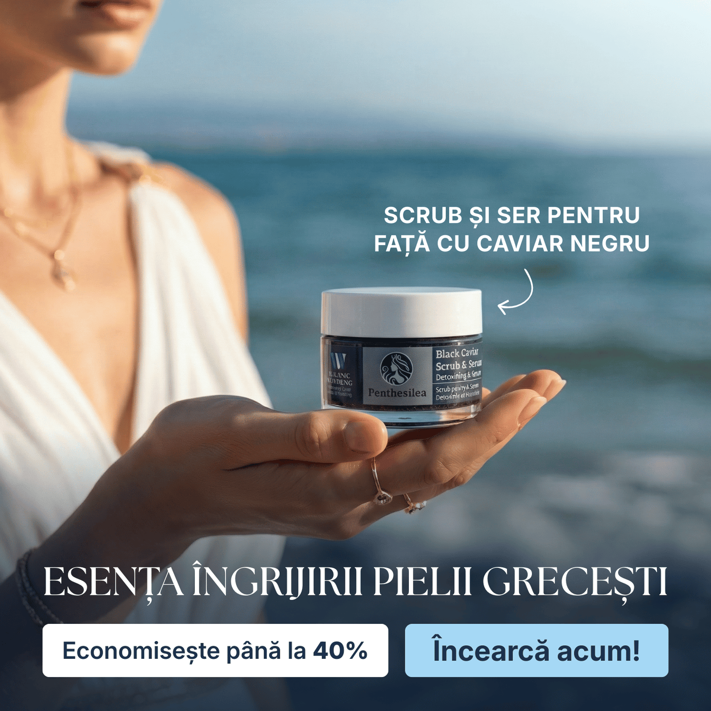 Penthesilea  -  BLACK CAVIAR  FACE SCRUB & SERUM