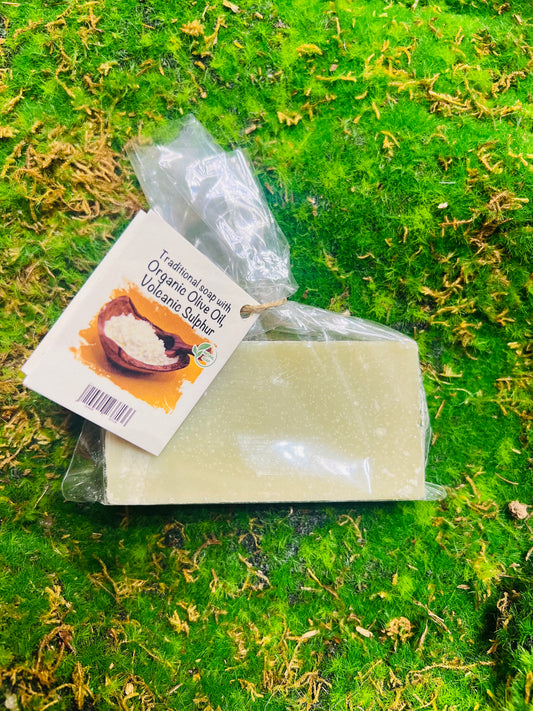 Săpun cu sulf vulcanic și ulei de măsline organic  140gr
