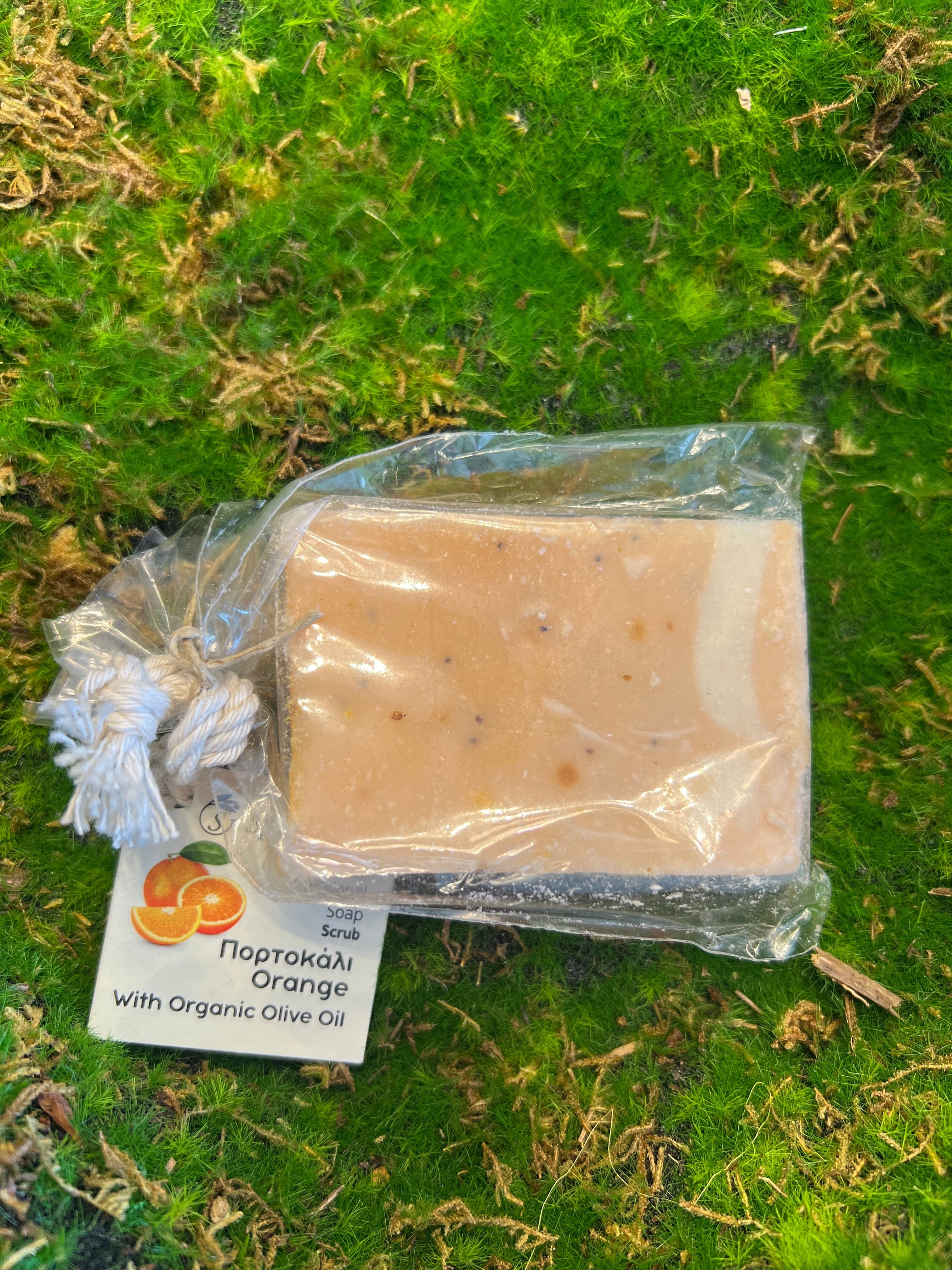 Soap and Scrub with Oranges and Organic Olive Oil- ORANGE 100gr