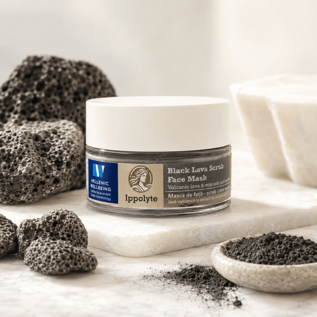 BLACK  LAVA SCRUB FACE MASK - Ippolyte