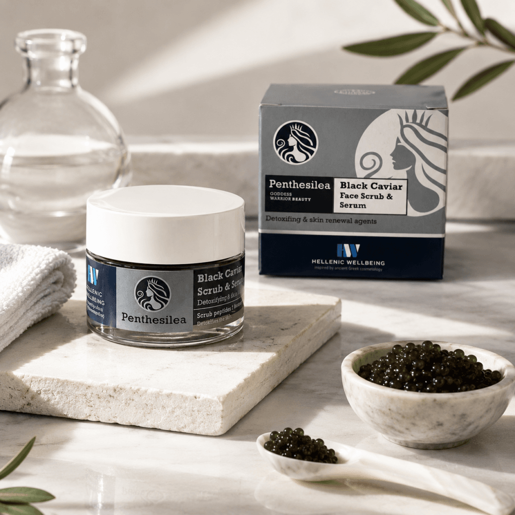 Penthesilea  -  BLACK CAVIAR  FACE SCRUB & SERUM