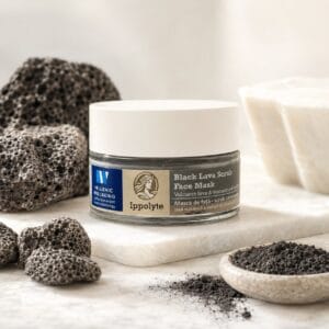 BLACK  LAVA SCRUB FACE MASK - Ippolyte